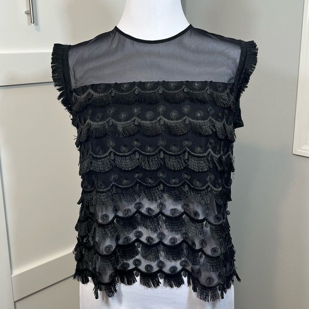 Alexis Sleeveless Fringe Detail Top‎